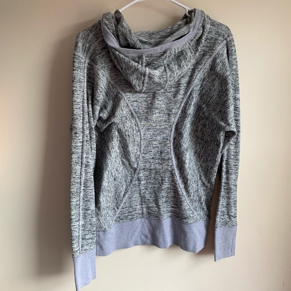 Athleta Gray Marled Hoodie Hooded Sweatshirt - Picture 5 of 6